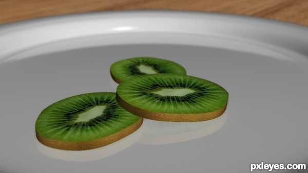 Creation of Kiwi slices: Final Result